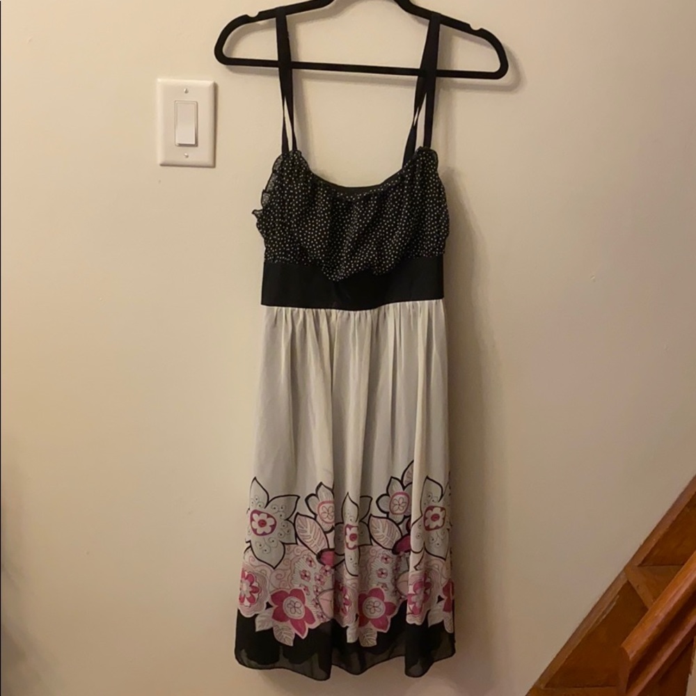 Floral Print & Polka Dot Tank Dress